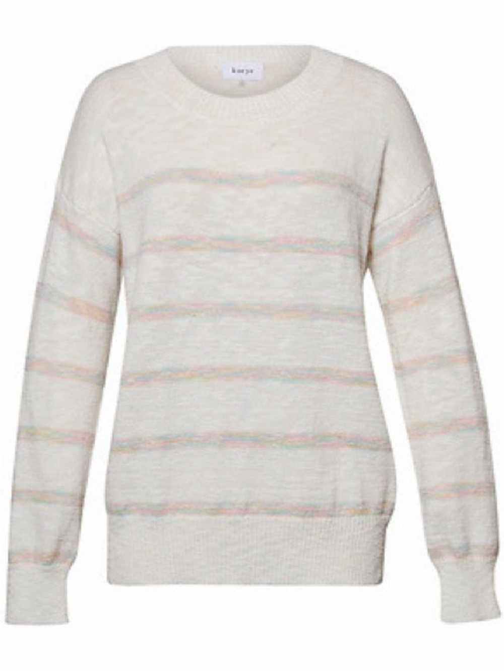 Korye Women's Cream Stripe Lightweight Sweater